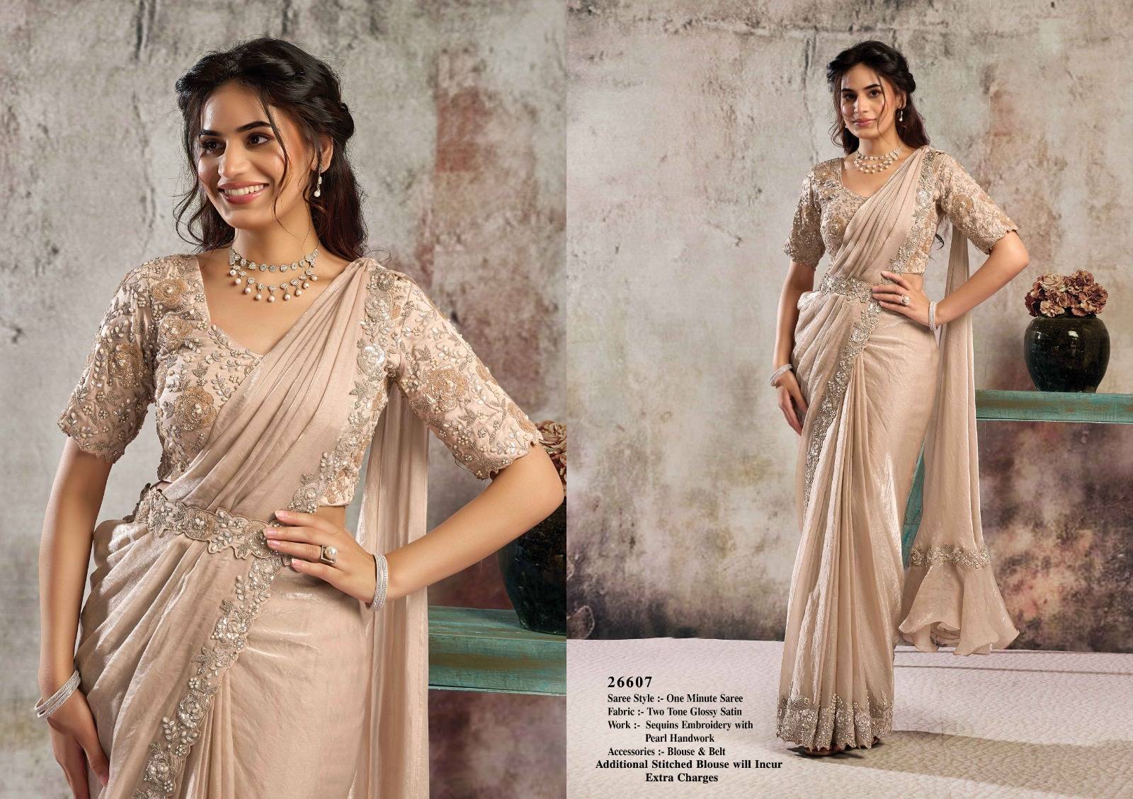 MOHMANTHAN SELENE by Mahotsav 26601 to 26616 Series Indian Traditional Bridal Wear Collection Beautiful Stylish Fancy Colorful Party Wear & Occasional Wear Silk Sarees At Wholesale Price